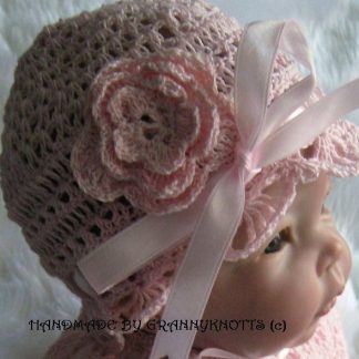 Crochet Flowered Baby Hat