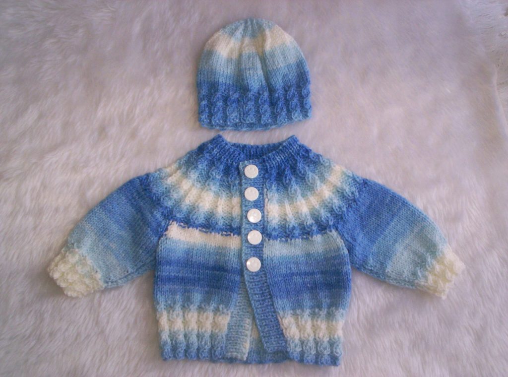 Yoke Cardigan and Hat