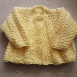 Baby Swing Coat Styled Cardigan - Lemon