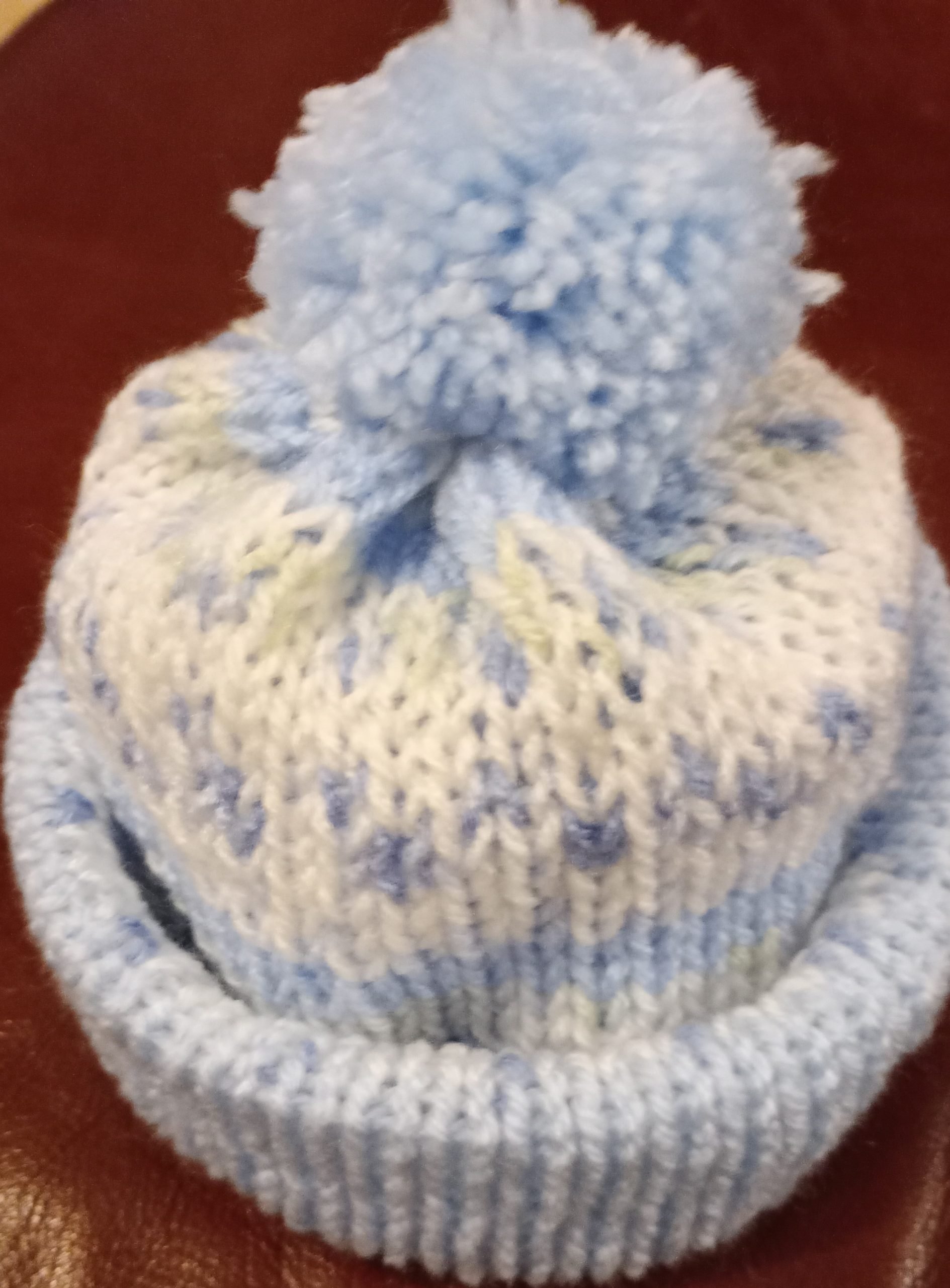 Pom Pom Hats for Boys and Girls - Blue
