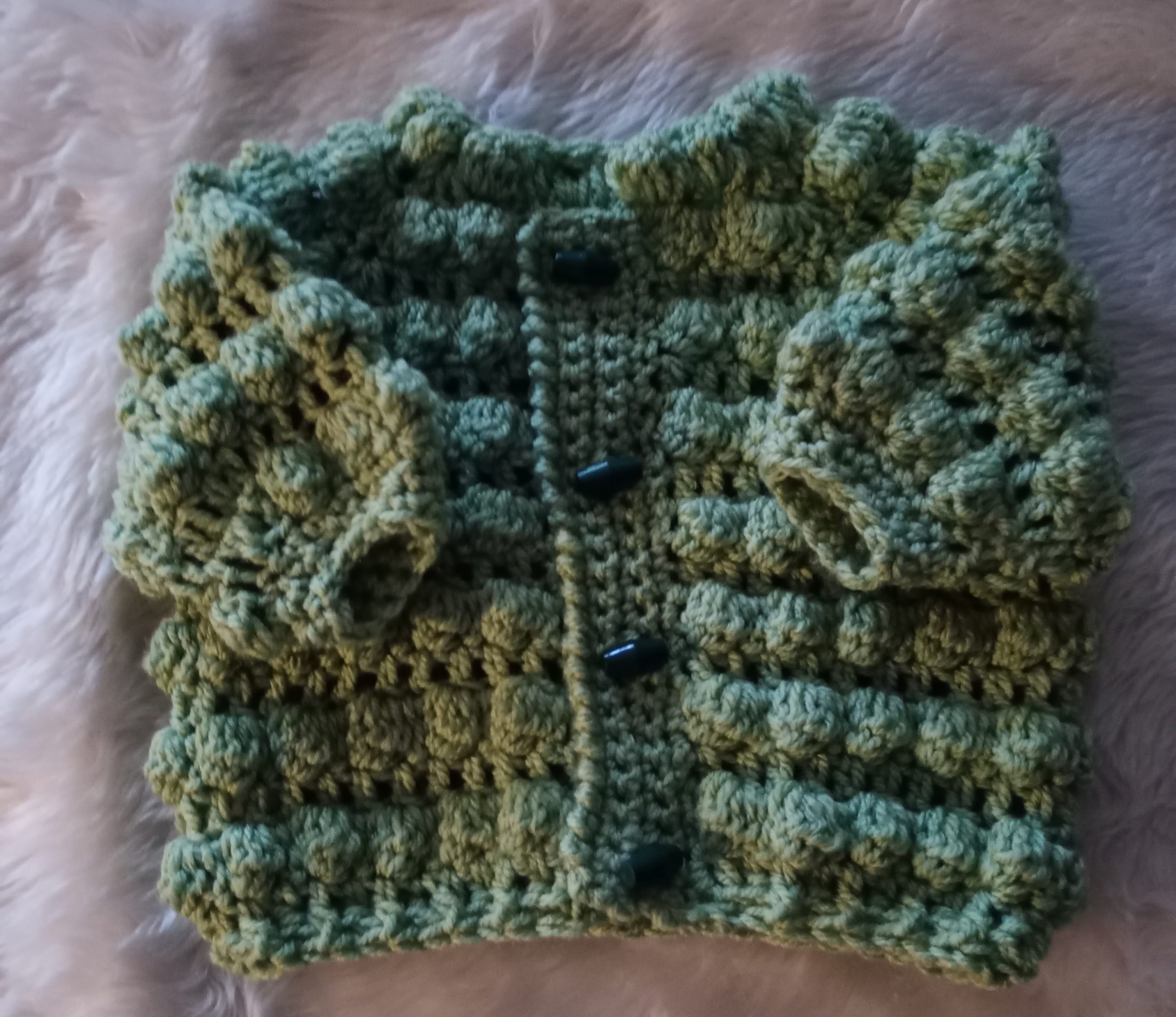 Crochet Baby Bobble Jacket - Image 4