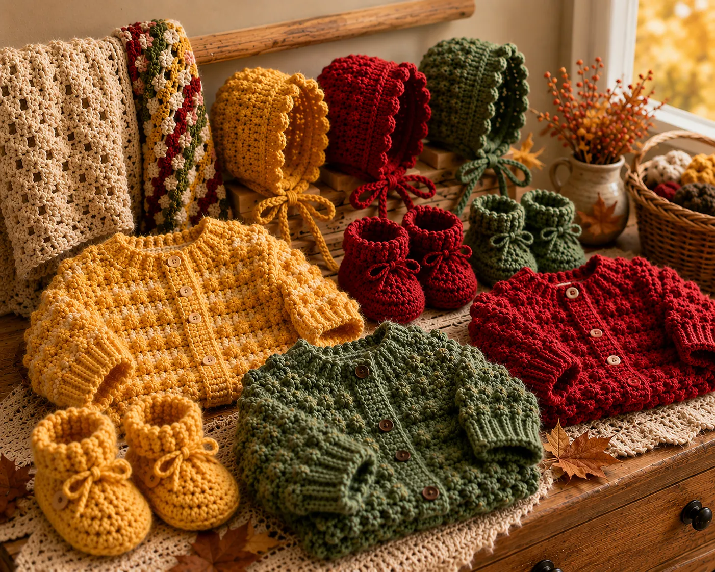 Article - Handmade Knitted and Crochet Baby Clothes for Cooler Autumn Days