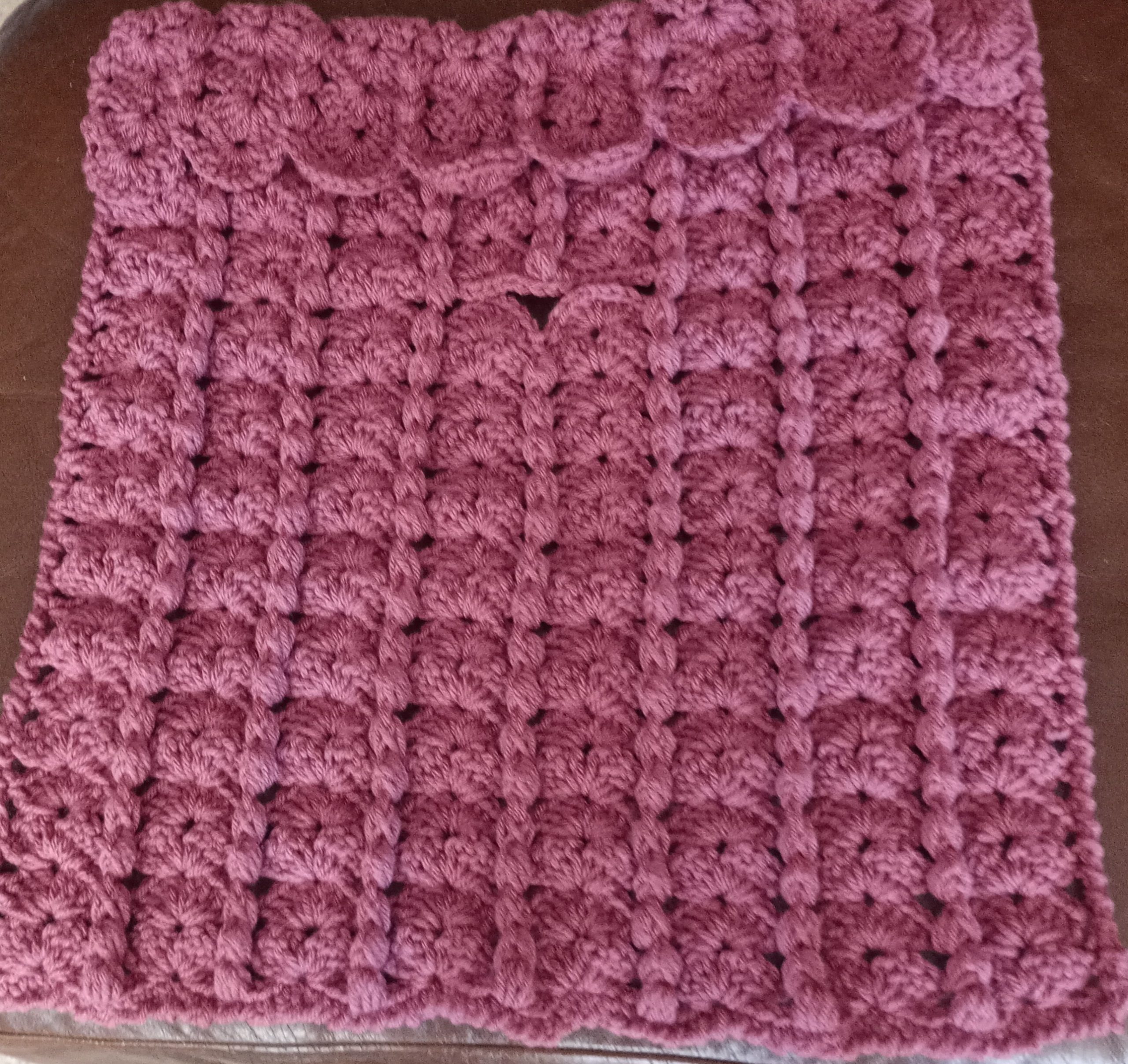 Aran car seat blanket